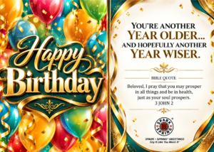 Happy Birthday virtual greeting card - Older wiser