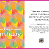 Christian-inspired Older Wiser Happy Birthday Eco-Friendly Greeting Card (Virtual)