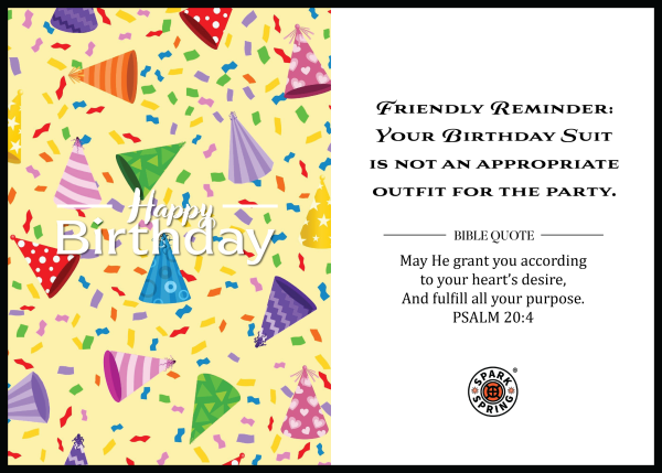 Christian-inspired Birthday Suit Happy Birthday Eco-Friendly Greeting Card (Virtual)