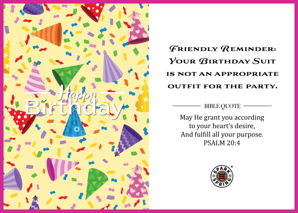 Christian-inspired Birthday Suit Happy Birthday Eco-Friendly Greeting Card (Virtual)