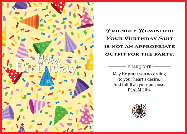 Christian-inspired Birthday Suit Happy Birthday Eco-Friendly Greeting Card (Virtual)