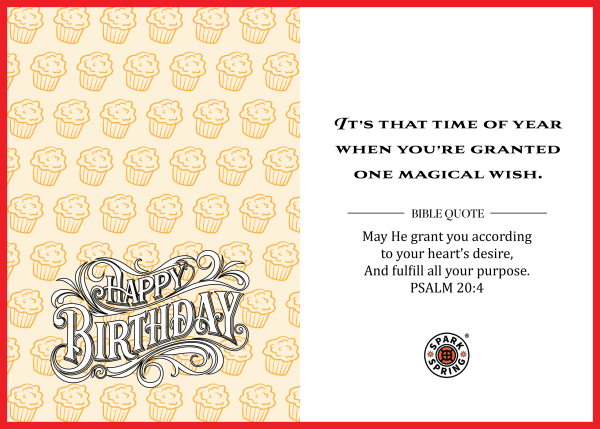 Christian-inspired Magical Wish Happy Birthday Eco-Friendly Greeting Card (Virtual)