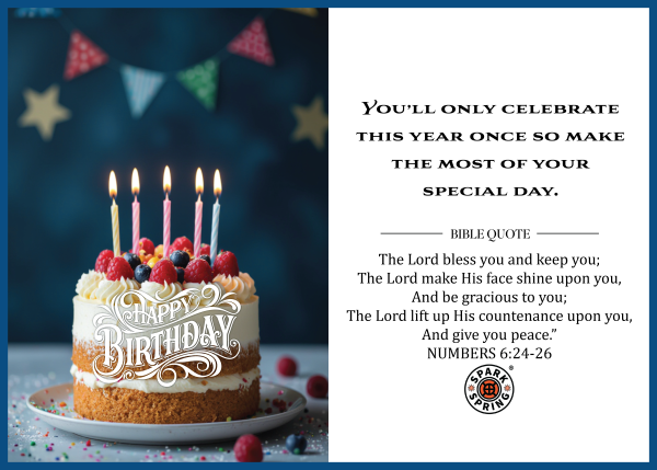 Christian-inspired Special Day Happy Birthday Eco-Friendly Greeting Card (Virtual)