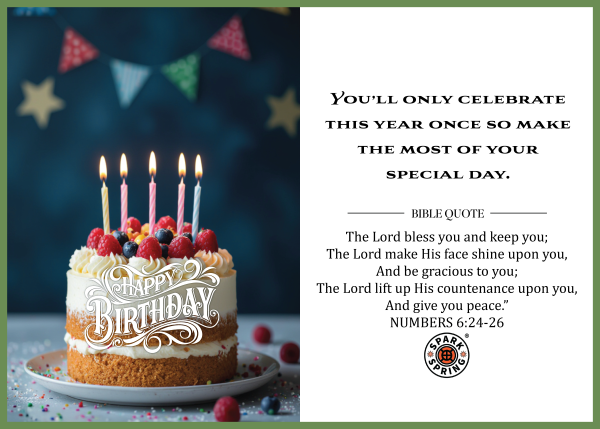 Christian-inspired Special Day Happy Birthday Eco-Friendly Greeting Card (Virtual)