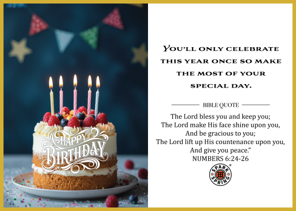 Christian-inspired Special Day Happy Birthday Eco-Friendly Greeting Card (Virtual)