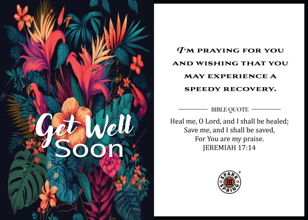 Christian-inspired Speedy Recovery Get Well Soon Eco-Friendly Greeting Card (Virtual)