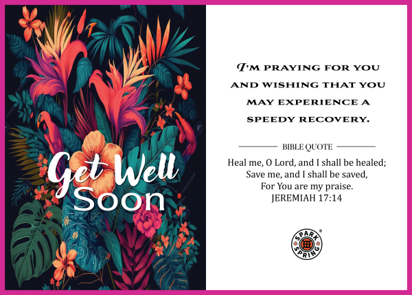 Christian-inspired Speedy Recovery Get Well Soon Eco-Friendly Greeting Card (Virtual)