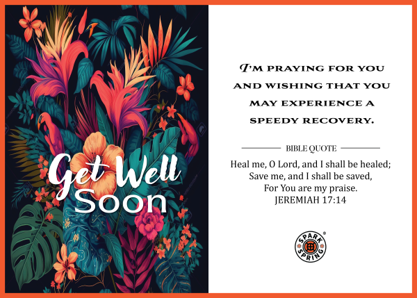 Christian-inspired Speedy Recovery Get Well Soon Eco-Friendly Greeting Card (Virtual)