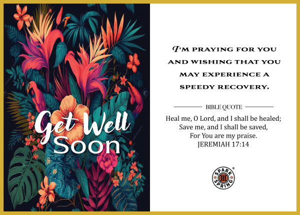 Christian-inspired Speedy Recovery Get Well Soon Eco-Friendly Greeting Card (Virtual)