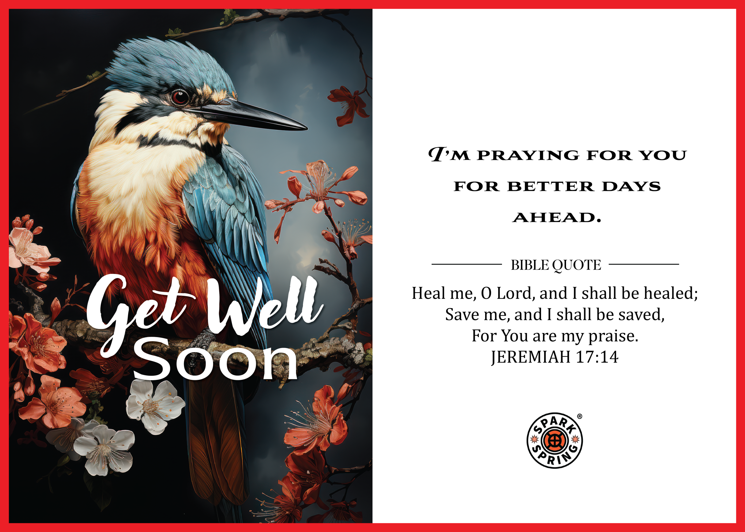 Christian-inspired Better Days Get Well Soon Eco-Friendly Greeting Card (Virtual)