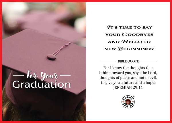 Christian-inspired New Beginnings Graduation Eco-Friendly Greeting Card (Virtual)