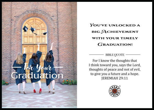 Christian-inspired Big Achievement Graduation Eco-Friendly Greeting Card (Virtual)