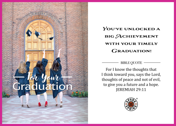 Christian-inspired Big Achievement Graduation Eco-Friendly Greeting Card (Virtual)