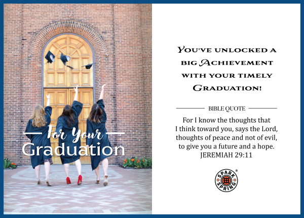 Christian-inspired Big Achievement Graduation Eco-Friendly Greeting Card (Virtual)
