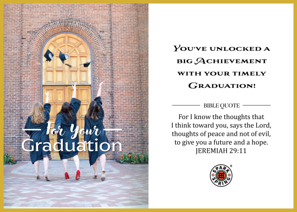 Christian-inspired Big Achievement Graduation Eco-Friendly Greeting Card (Virtual)