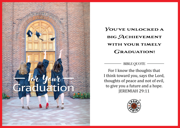 Christian-inspired Big Achievement Graduation Eco-Friendly Greeting Card (Virtual)