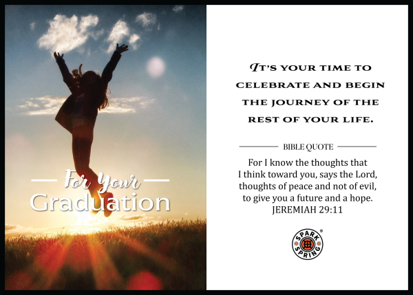 Christian-inspired Celebrate Journey Graduation Greeting Card (Virtual)