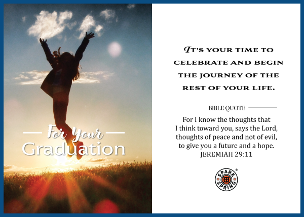 Christian-inspired Celebrate Journey Graduation Greeting Card (Virtual)