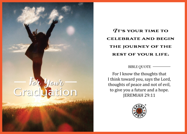 Christian-inspired Celebrate Journey Graduation Greeting Card (Virtual)