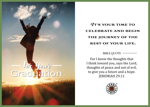Christian-inspired Celebrate Journey Graduation Greeting Card (Virtual)