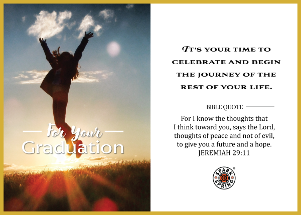 Christian-inspired Celebrate Journey Graduation Greeting Card (Virtual)