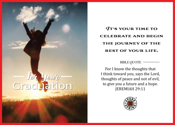 Christian-inspired Celebrate Journey Graduation Greeting Card (Virtual)