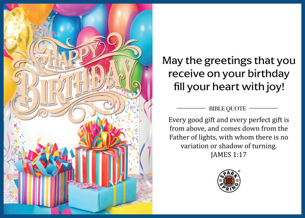 Christian-inspired Happy Birthday Greeting Card (Virtual)