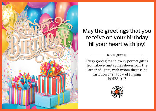 Christian-inspired Happy Birthday Greeting Card (Virtual)