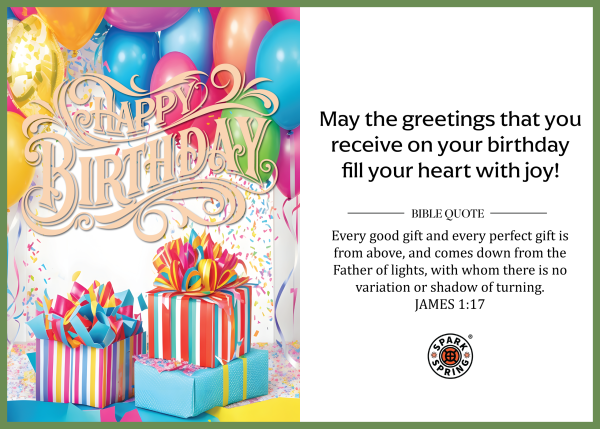 Christian-inspired Happy Birthday Greeting Card (Virtual)