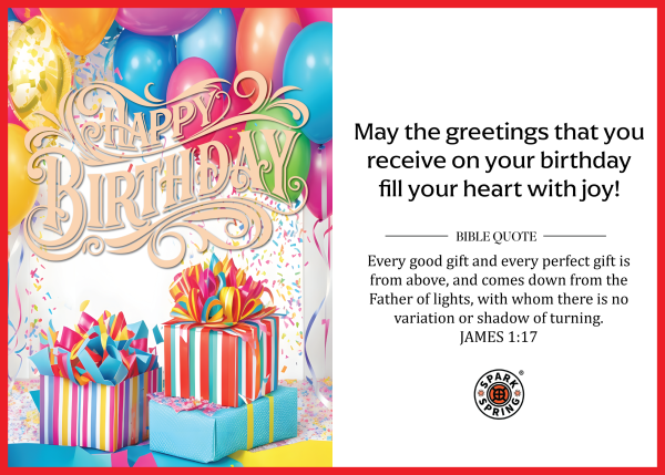 Christian-inspired Happy Birthday Greeting Card (Virtual)