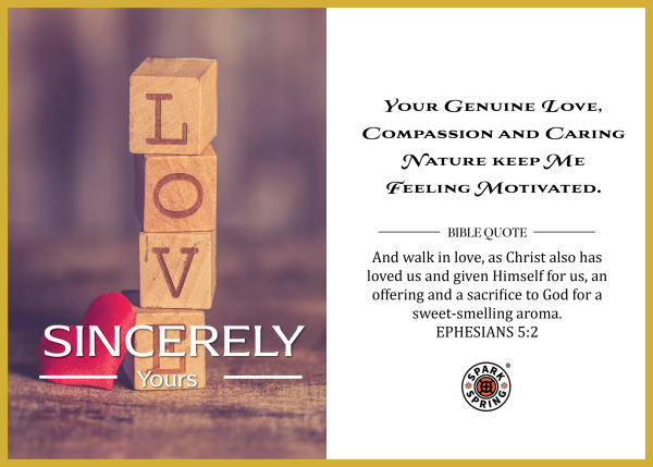 Christian-inspired Sincerely Yours Love & Valentine's Day Eco-Friendly Greeting Card (Virtual)