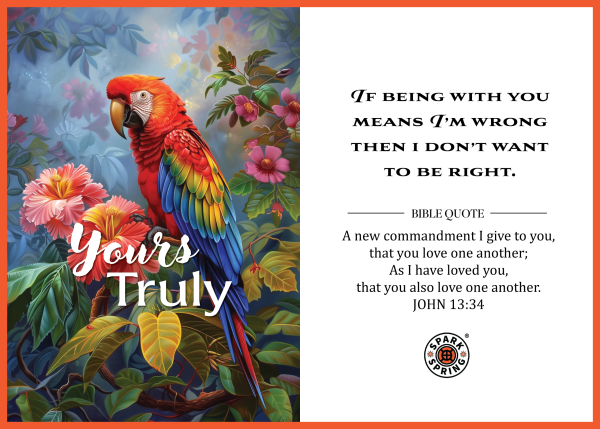 Christian-inspired Always Wrong Love & Romance Anniversary Valentine's Day Eco-Friendly Greeting Card (Virtual)