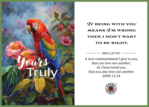 Christian-inspired Always Wrong Love & Romance Anniversary Valentine's Day Eco-Friendly Greeting Card (Virtual)