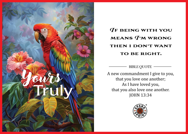 Christian-inspired Always Wrong Love & Romance Anniversary Valentine's Day Eco-Friendly Greeting Card (Virtual)