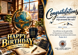 Happy Birthday virtual greeting card - Trip around the sun