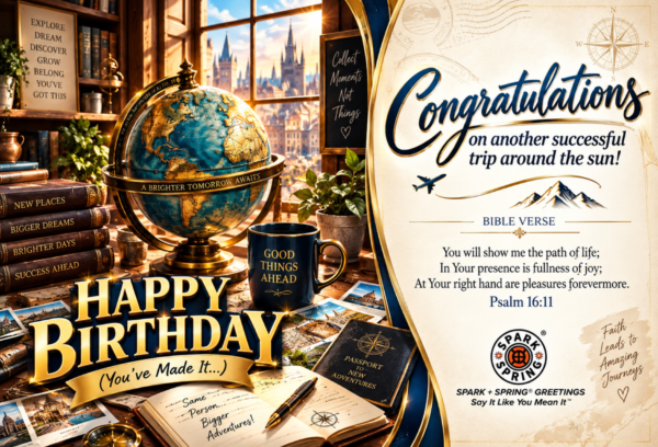 Happy Birthday virtual greeting card - Trip around the sun