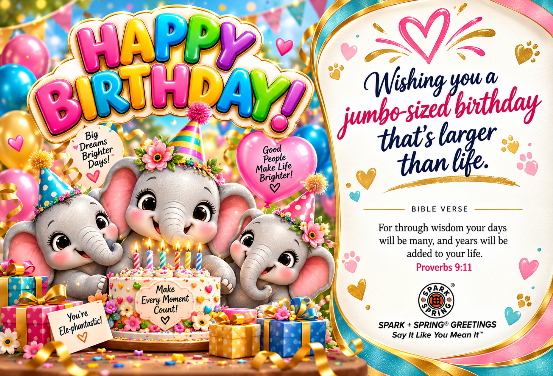 Spark + Spring virtual Greeting Card - Happy Birthday