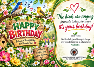 Spark + Spring virtual Greeting Card - Happy Birthday