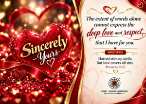 Spark + Spring virtual greeting card - Sincerely Yours (Love & Romance)
