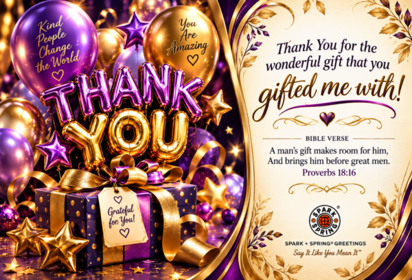 Spark + Spring virtual Greeting Card - Thank You